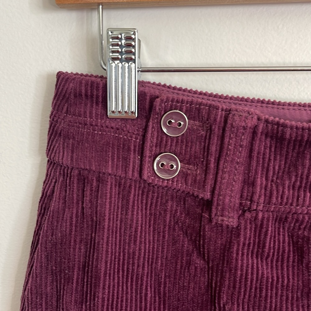 Ann Taylor Loft Purple Corduroy Back Zipper Retro Y2K Casual Feminine Mini Skirt - Picture 3 of 11